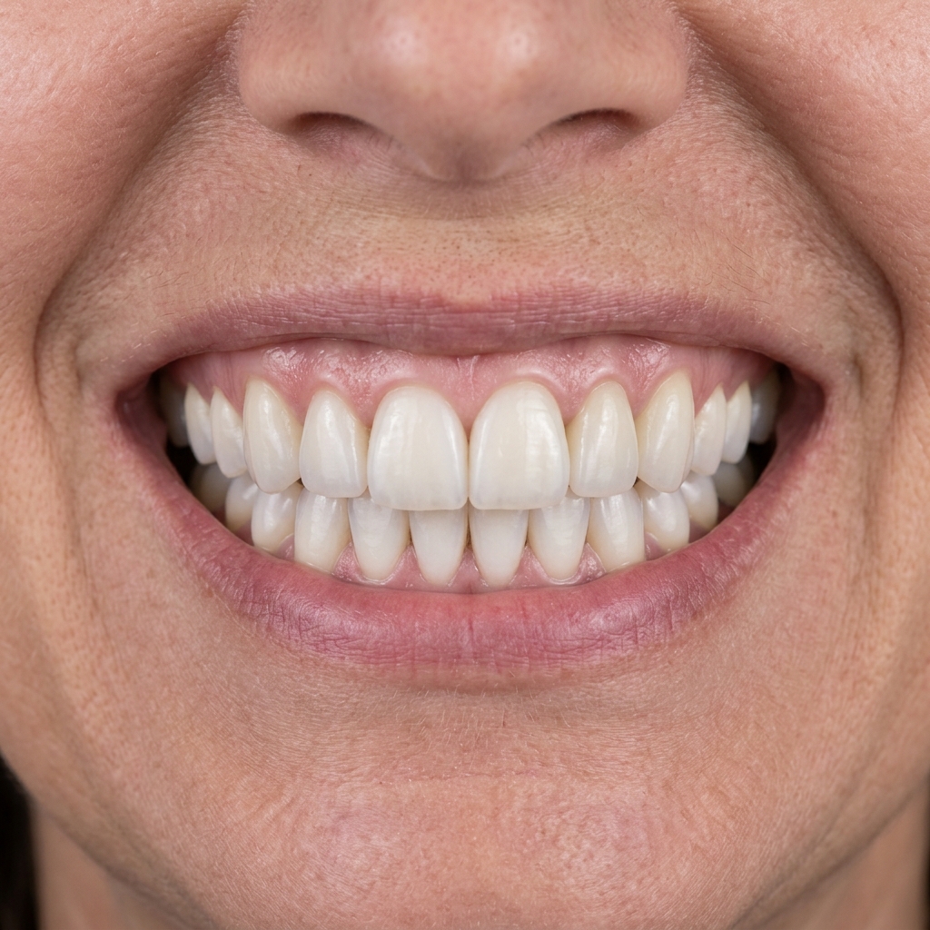 After dental implant — complete, natural-looking smile restoration